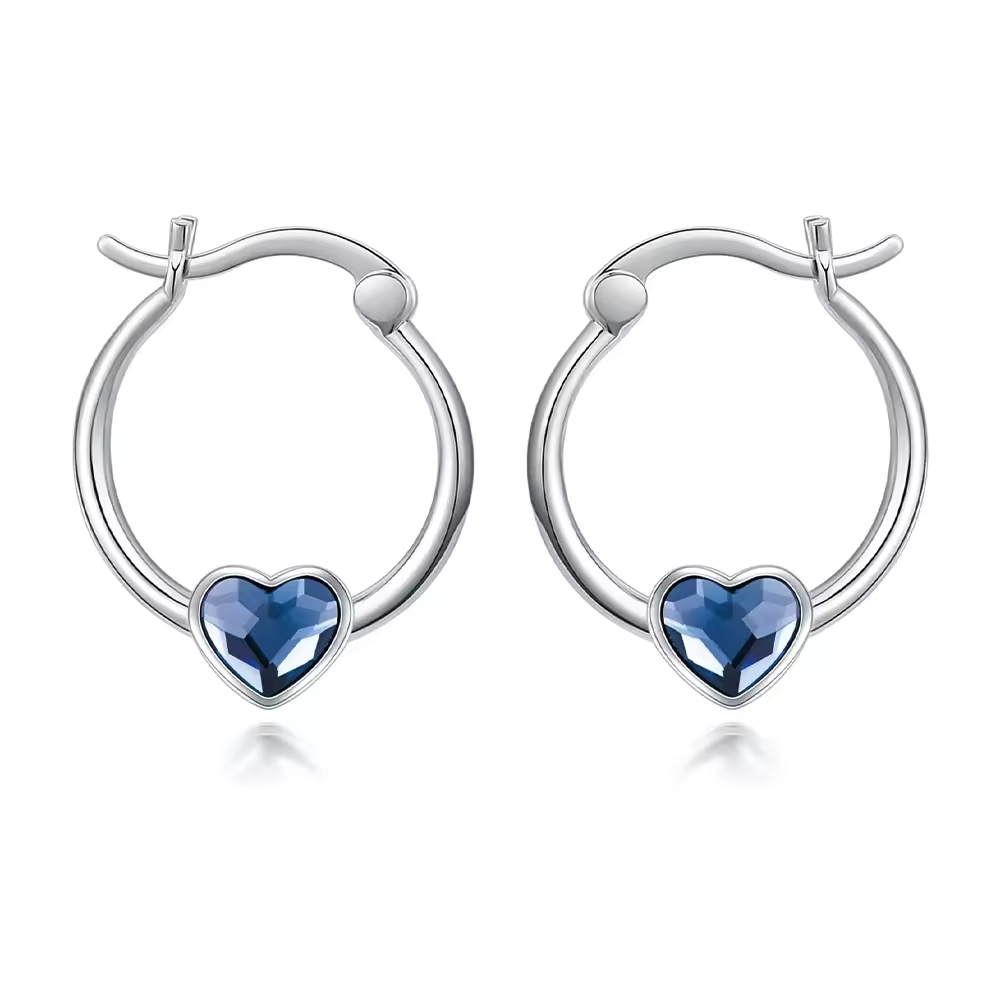 Stříbrné náušnice se srdíčkem